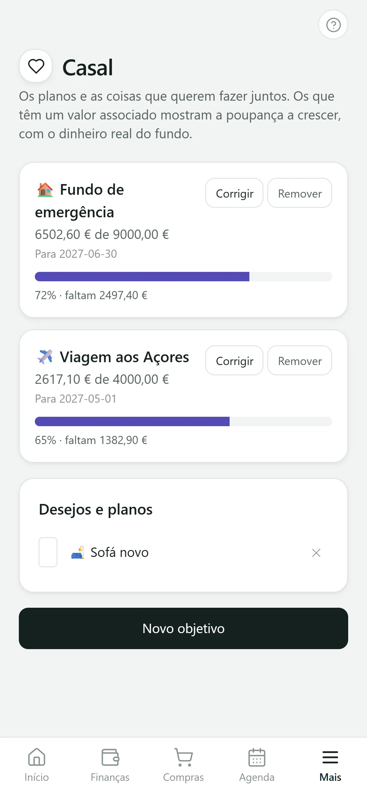 Captura de ecrã 3 da app A nossa vida a dois